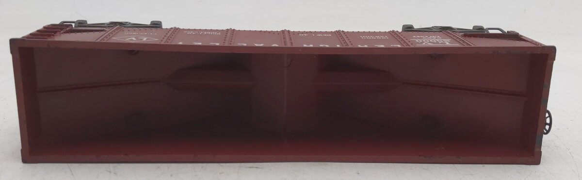 Lionel 6456 Vintage O Lehigh Valley Maroon 2-Bay Hopper Car VG