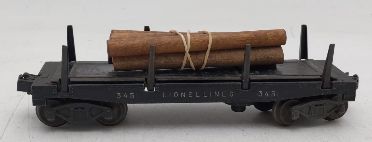 Lionel 3451 Vintage O Lionel Lines Operating Log Dump Car w/Logs #3451 VG