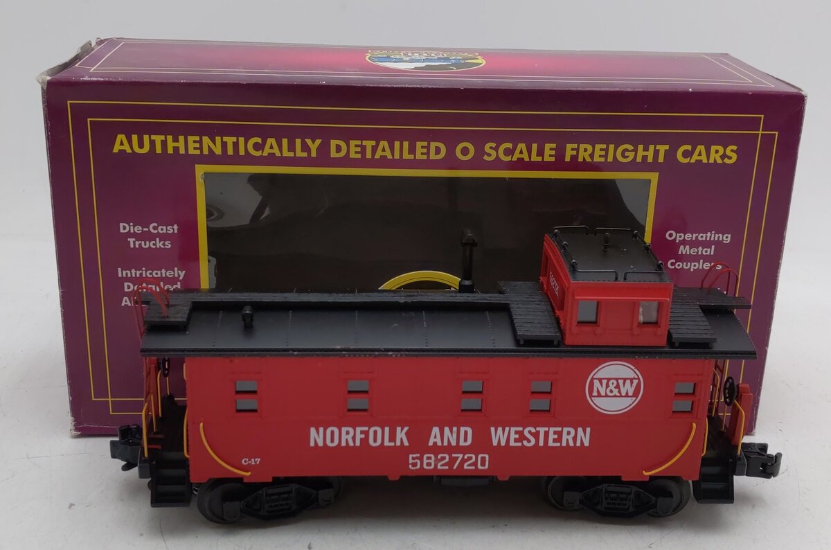MTH 20-91027 O Gauge Norfolk & Western Steel Caboose #562720 EX/Box