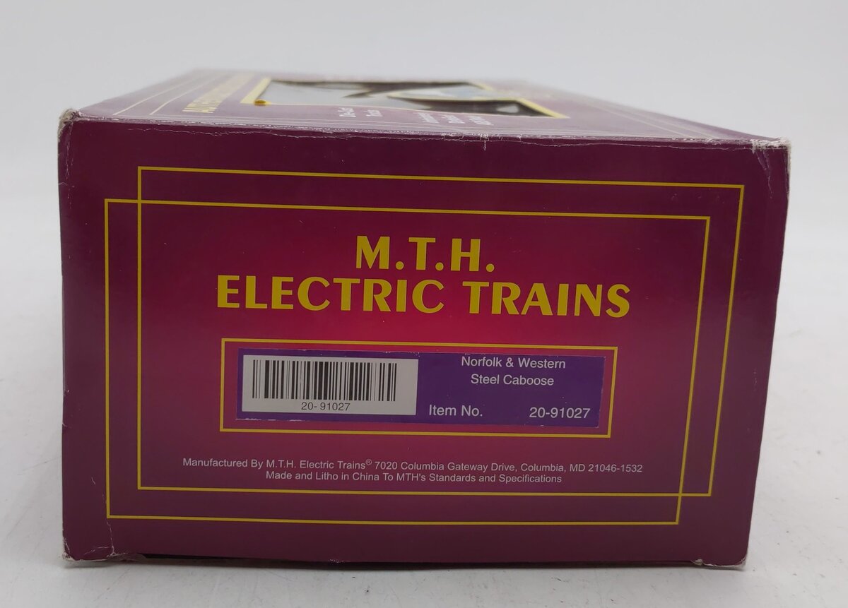 MTH 20-91027 O Gauge Norfolk & Western Steel Caboose #562720 EX/Box
