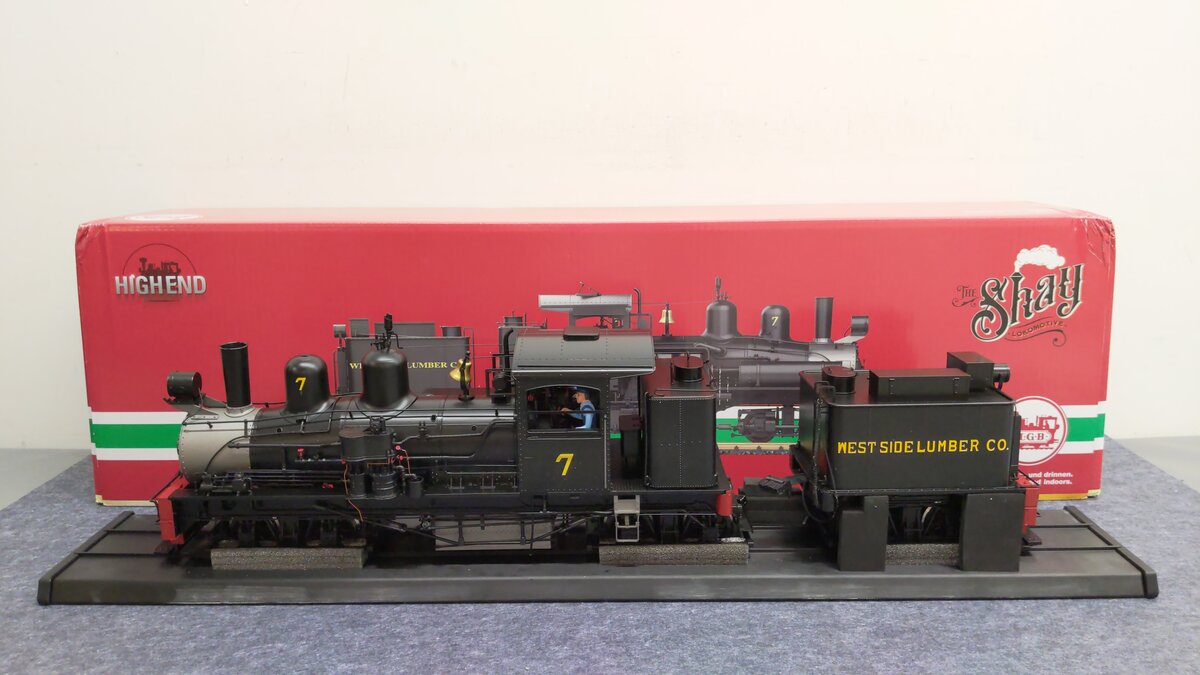 LGB 26702 G Westside Lumber Company Railroad Shay Steam Locomotive #7 LN/Box