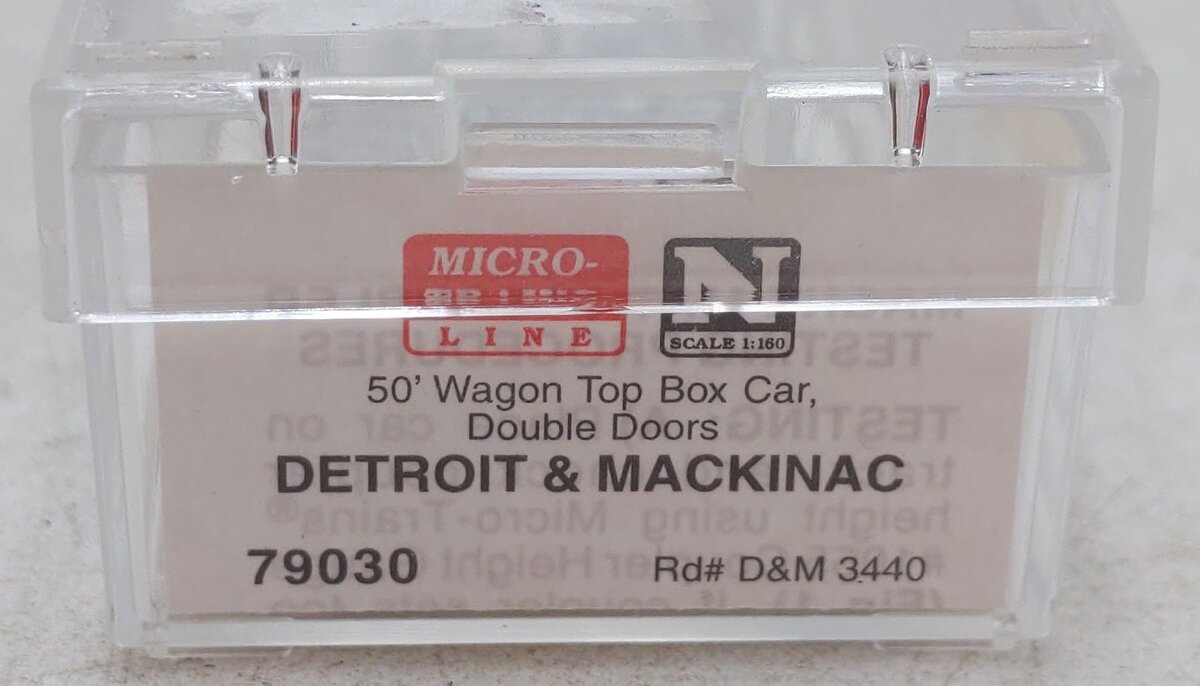 Micro-Trains 07900030 N Scale D&M 50' Double Door Wagon Top Boxcar #3440 EX/Box