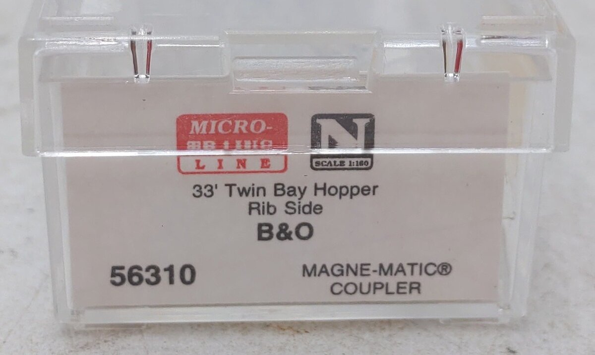 Micro-Trains 05600310 N Baltimore & Ohio 33' Twin Bay Rib Side Hopper #324759 EX/Box