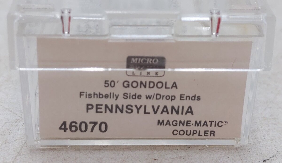 Micro-Trains 04600070 N PRR 50' Fishbelly Side Gondola w/Drop Ends #342652 EX/Box