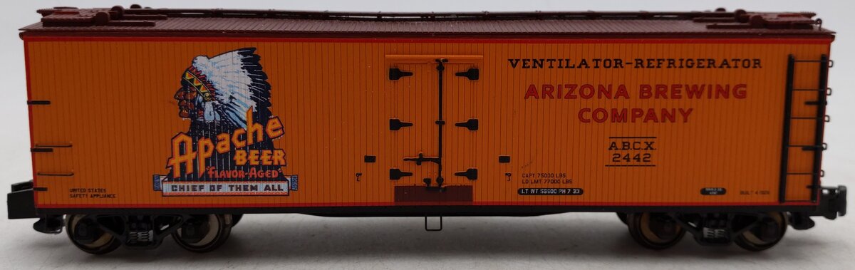 MTH 35-78020 S ABCX Apache Beer 40' Woodsided Reefer #2442 EX/Box