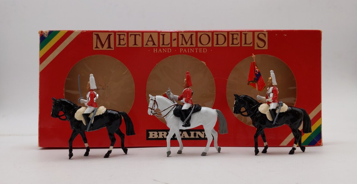 Britain 1:32 Scale Metal-Models Hand Painted  #7205 3 Mounted LifeGuards LN/Box