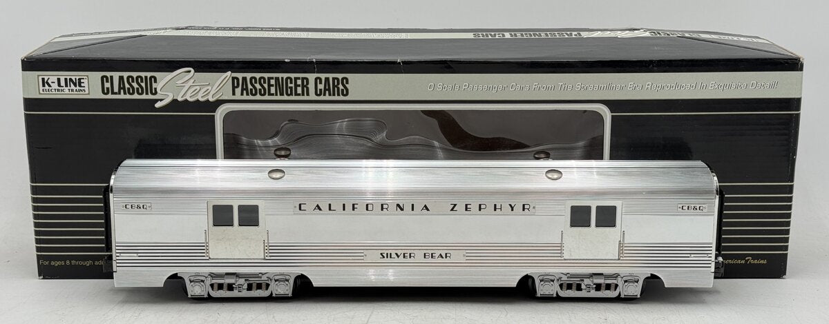 K-Line K-4613A O California Zephyr K4613-10903 CB&Q Silver Bear #903 EX/Box