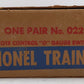 Lionel O22 Vintage O Left-Hand & Right-Hand Electric Remote Switches (Pair of 2) VG/Box