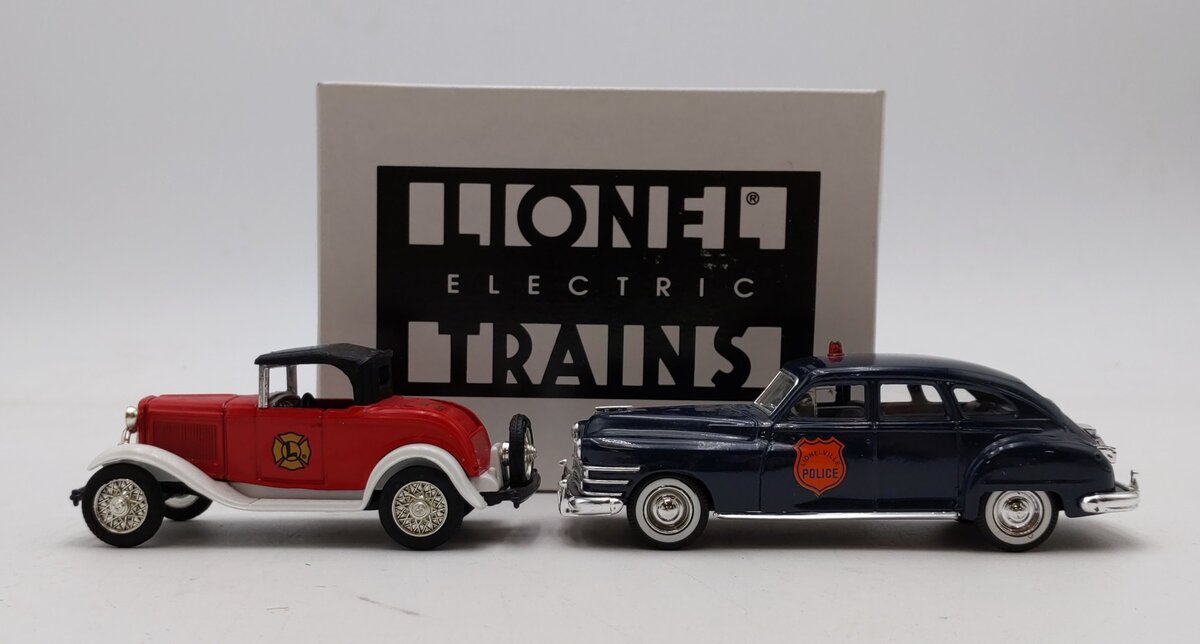 Ertl F085 1:48 Eastwood Lionel Police Car & Fire Dept Car (Set of 2) NIB