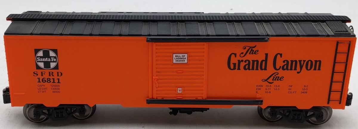 Menards 279-4532 O Gauge Santa Fe Grand Canyon Line Boxcar #16811 EX/Box