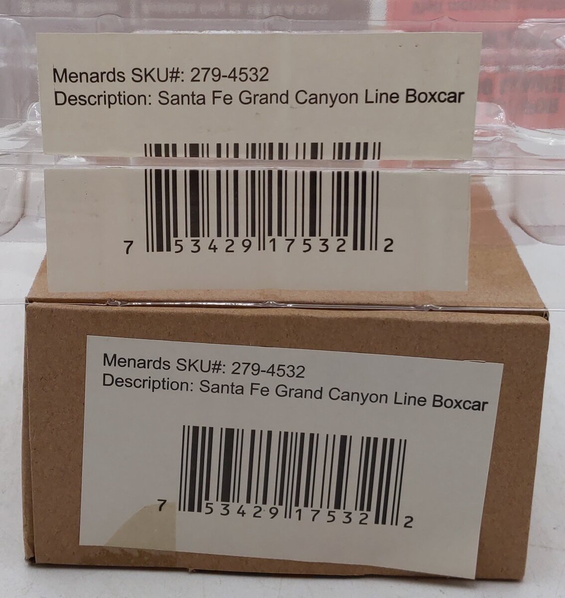 Menards 279-4532 O Gauge Santa Fe Grand Canyon Line Boxcar #16811 EX/Box