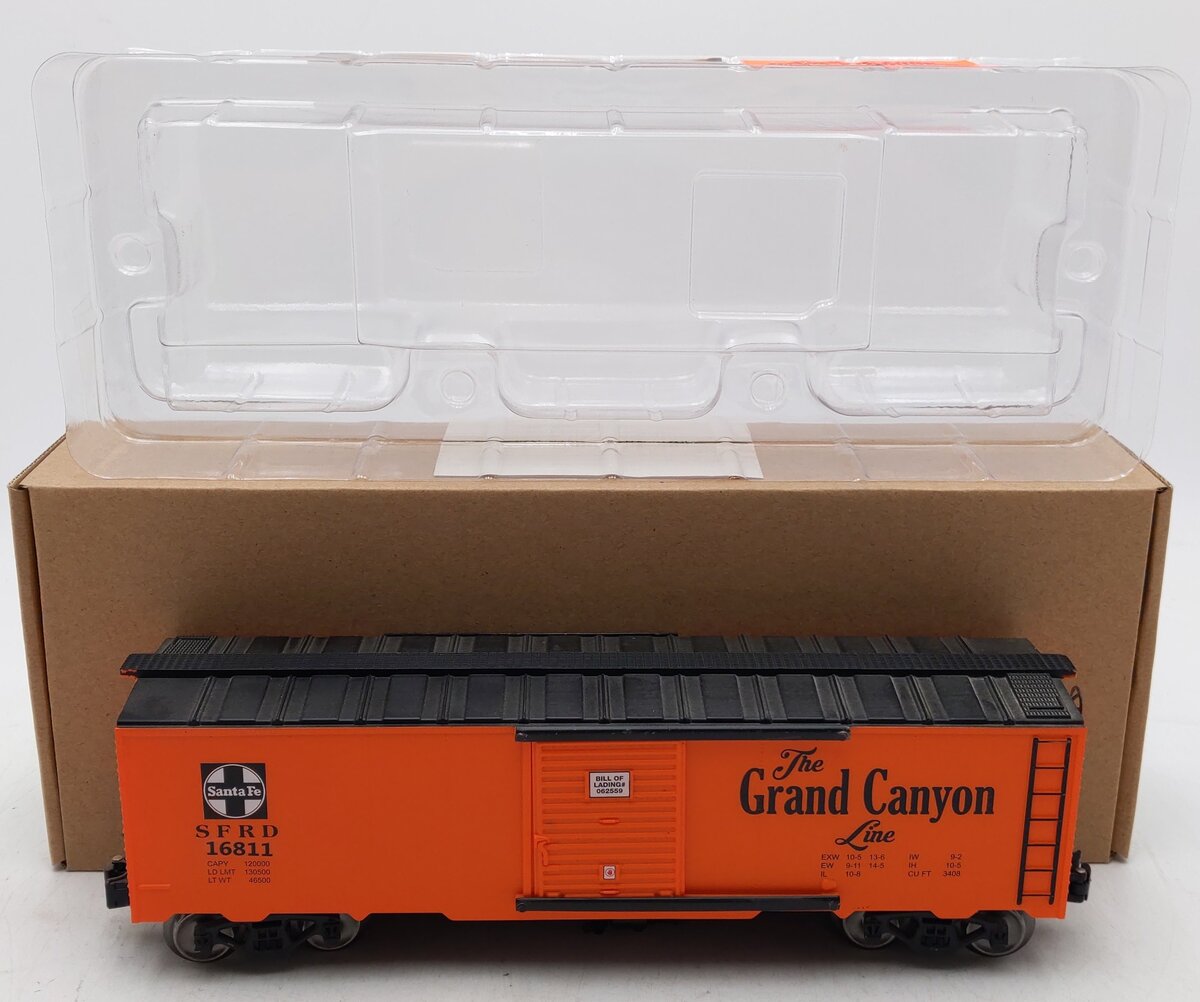 Menards 279-4532 O Gauge Santa Fe Grand Canyon Line Boxcar #16811 EX/Box