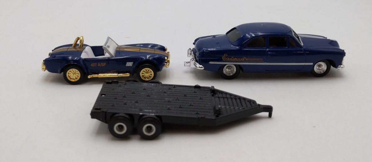 Ertl B316UO 1:43 Scale Eastwood Automobilia 1949 Ford Shelby Cobra & Trailer Car NIB