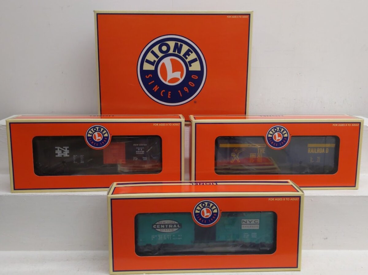 Lionel 6-39203 O Gauge 6464 Series X Boxcar Set 3-Pack LN/Box