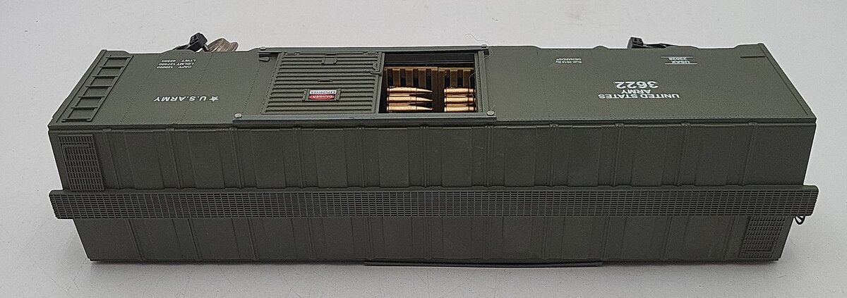 Menards 279-2655 O Scale US Army Boxcar w/ Artillery Shells #3622 LN/Box
