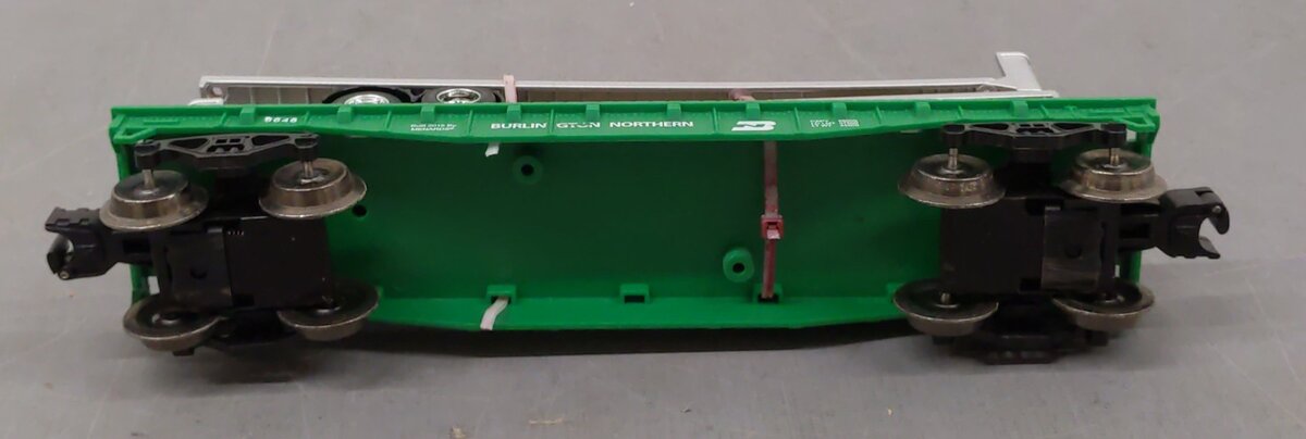 Menards 279-0771 Burlington Northern Flat Car with 2 Flatbed Trailers LN/Box