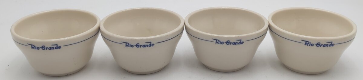 Syracuse China Rio Grande Prospector Pattern Bouillon Bowls (Set of 4) EX