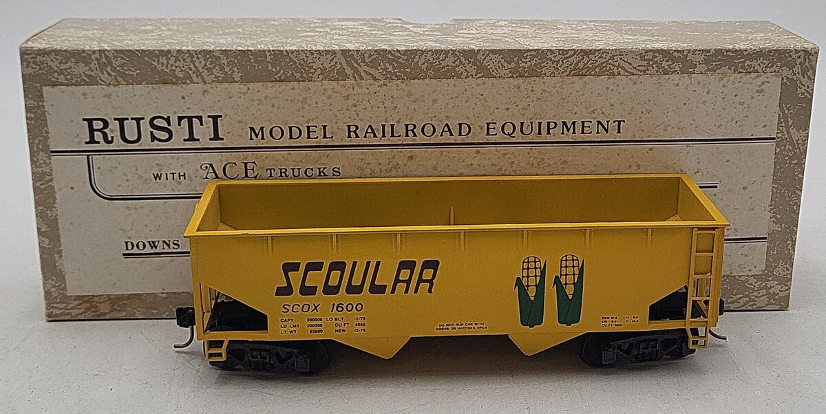Downs Model RR S Scale Scoular Hopper #1600 EX/Box
