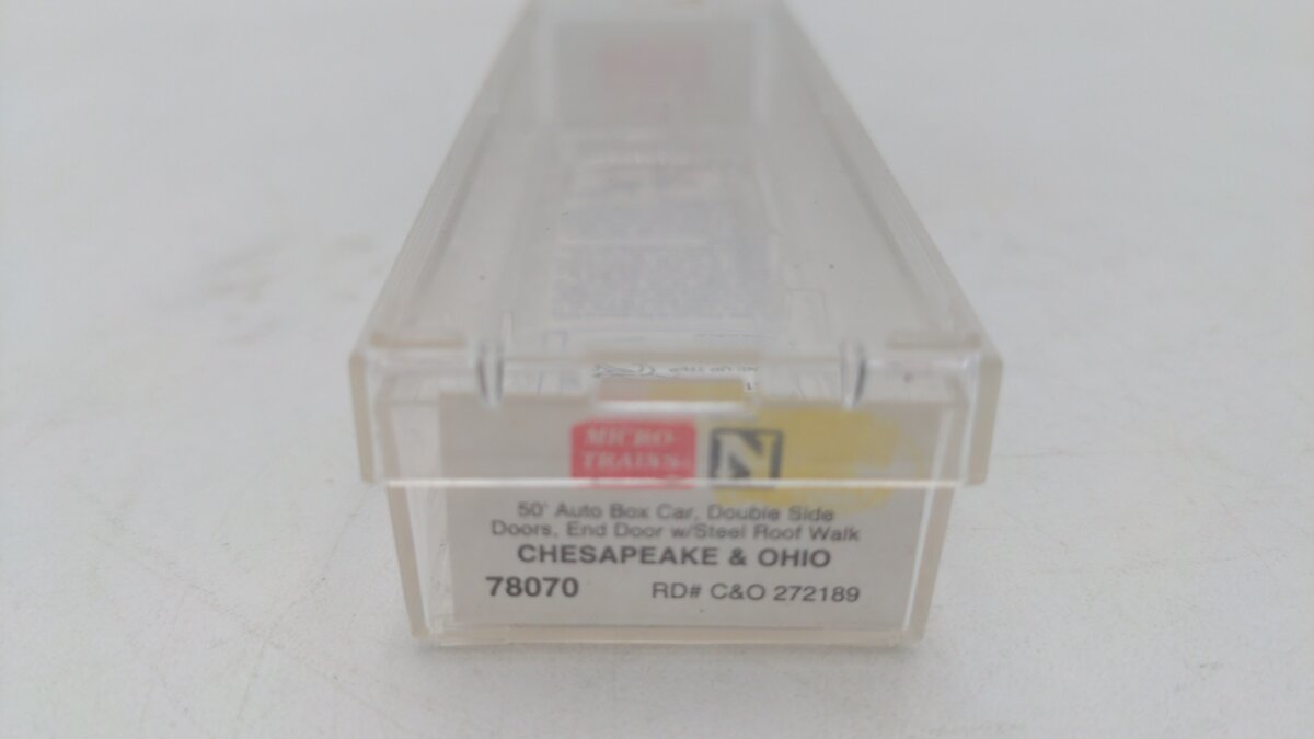 Micro-Trains 07800070 N Scale Chesapeake & Ohio Box Car #272189 EX/Box