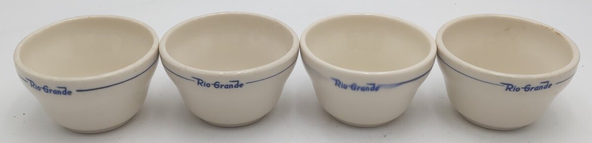 Syracuse China Rio Grande Prospector Pattern Bouillon Bowls (Set of 4) EX