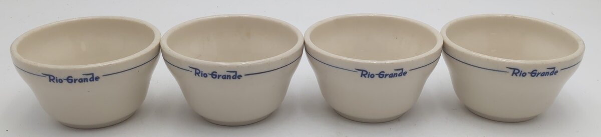 Syracuse China Rio Grande Prospector Pattern Bouillon Bowls (Set of 4) EX