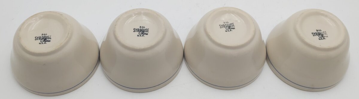 Syracuse China Rio Grande Prospector Pattern Bouillon Bowls (Set of 4) EX