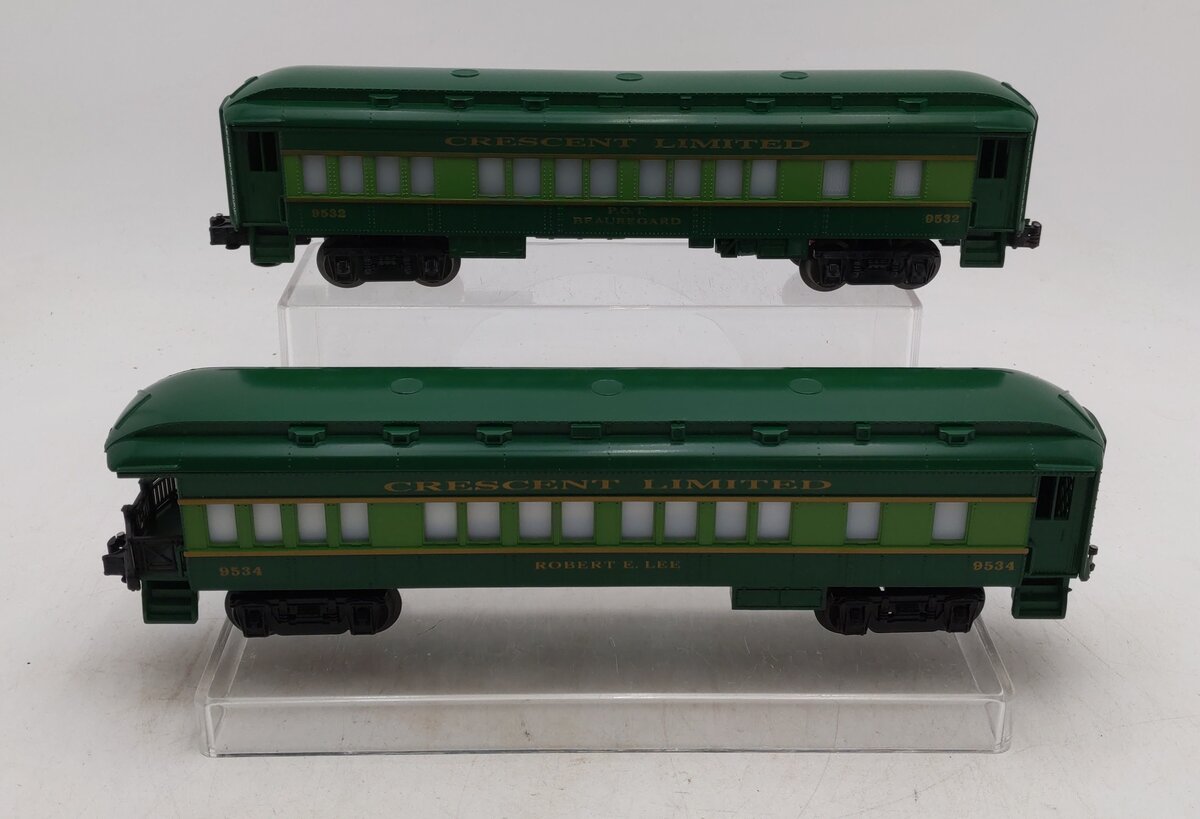 Lionel O Gauge Crescent Limited Coach Cars #9532, #9534 [2] EX