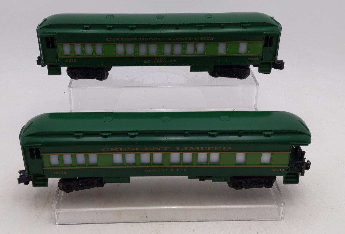 Lionel O Gauge Crescent Limited Coach Cars #9532, #9534 [2] EX