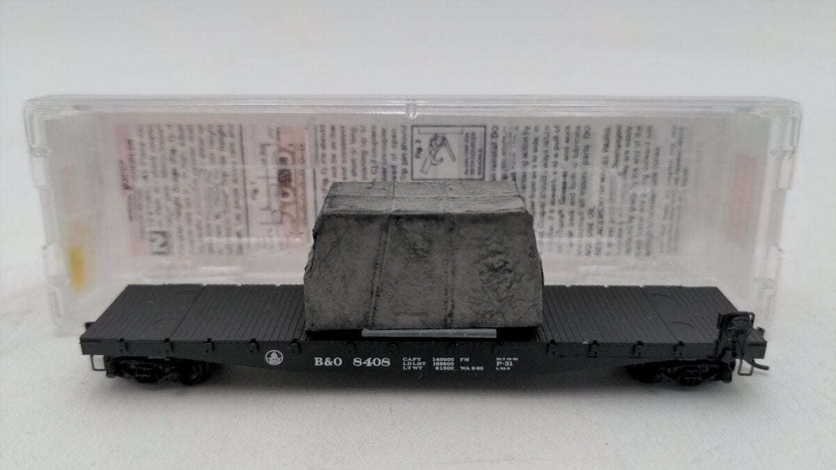 Micro-Trains 04500420 N Baltimore & Ohio 50' Fishbelly-Side Flatcar #8408 EX/Box