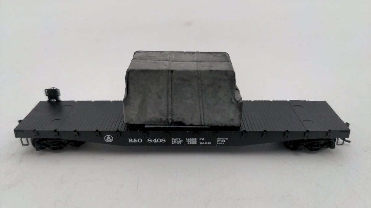Micro-Trains 04500420 N Baltimore & Ohio 50' Fishbelly-Side Flatcar #8408 EX/Box
