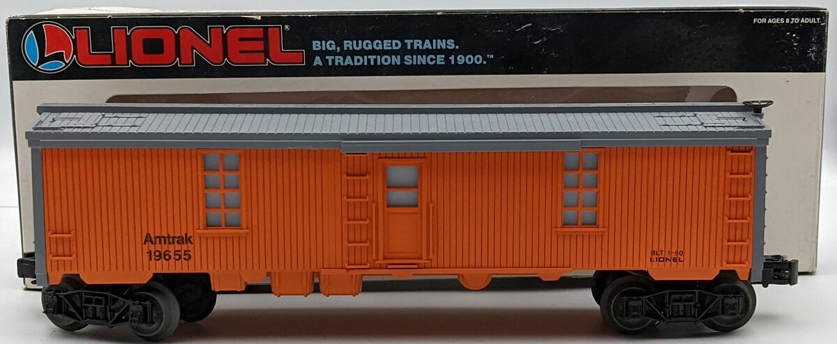 Lionel 6-19655 O Gauge Amtrak Tool Car with Lighted Interior NIB