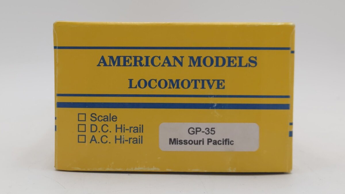 American Models S Scale Missouri Pacific GP-35 Diesel Locomotive #654 Hi-Rail NIB