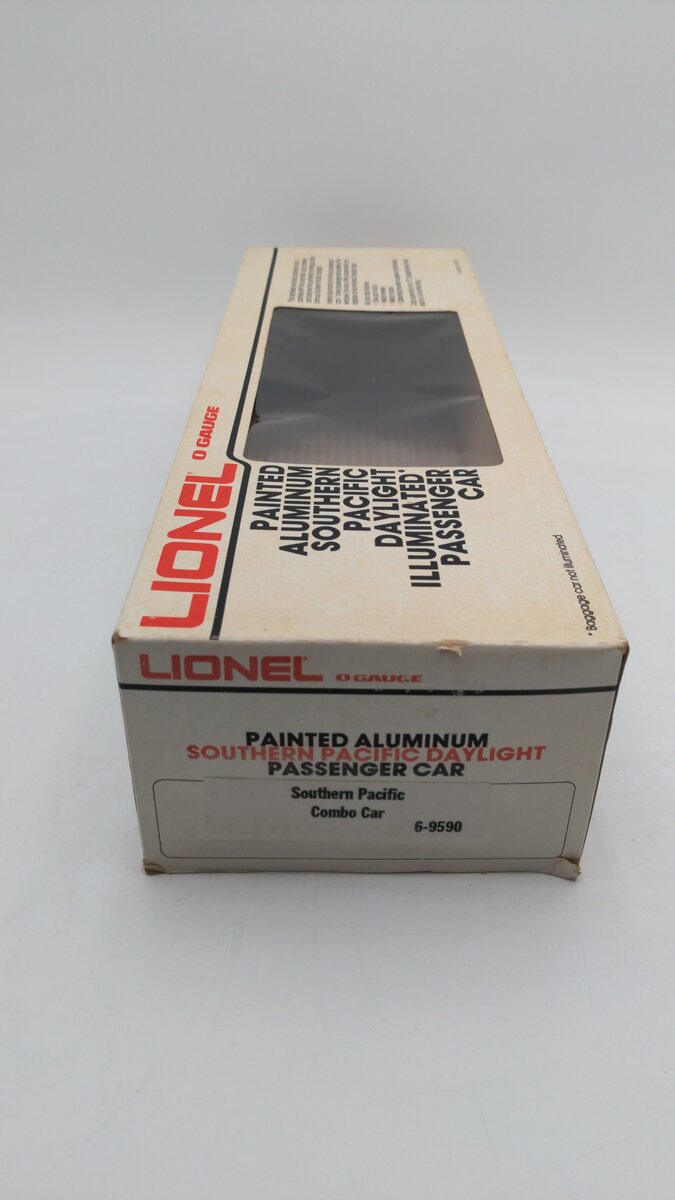 Lionel 6-9590 O Gauge Southern Pacific Daylight Illuminated Aluminum Combo Car EX/Box