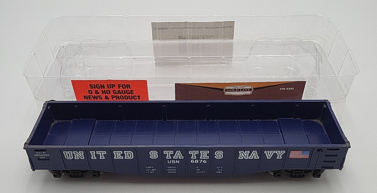 Menards 279-4343 O Scale US Army Gondola Car #6876 EX/Box