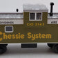 MTH 20-90012F O Gauge Chessie Extended Vision Caboose #3143 LN