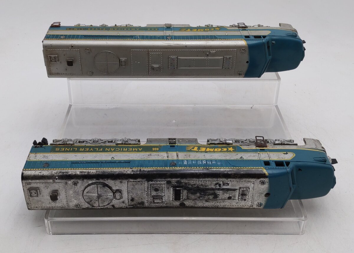 American Flyer Lines O Vintage Comet Diesel Locomotives #466 (2) VG