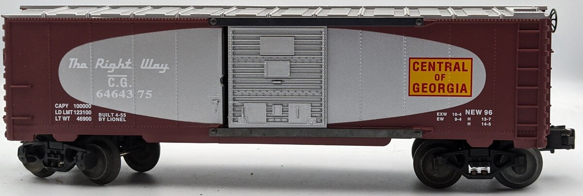 Lionel 6-19279 O Gauge Central of Georgia Boxcar #6464-375 NIB