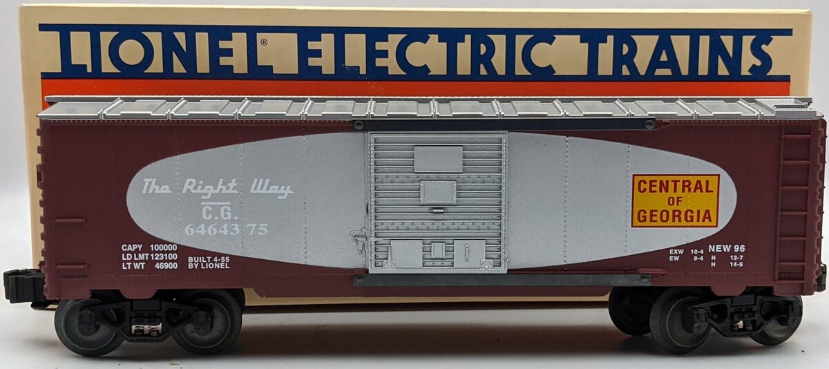 Lionel 6-19279 O Gauge Central of Georgia Boxcar #6464-375 NIB