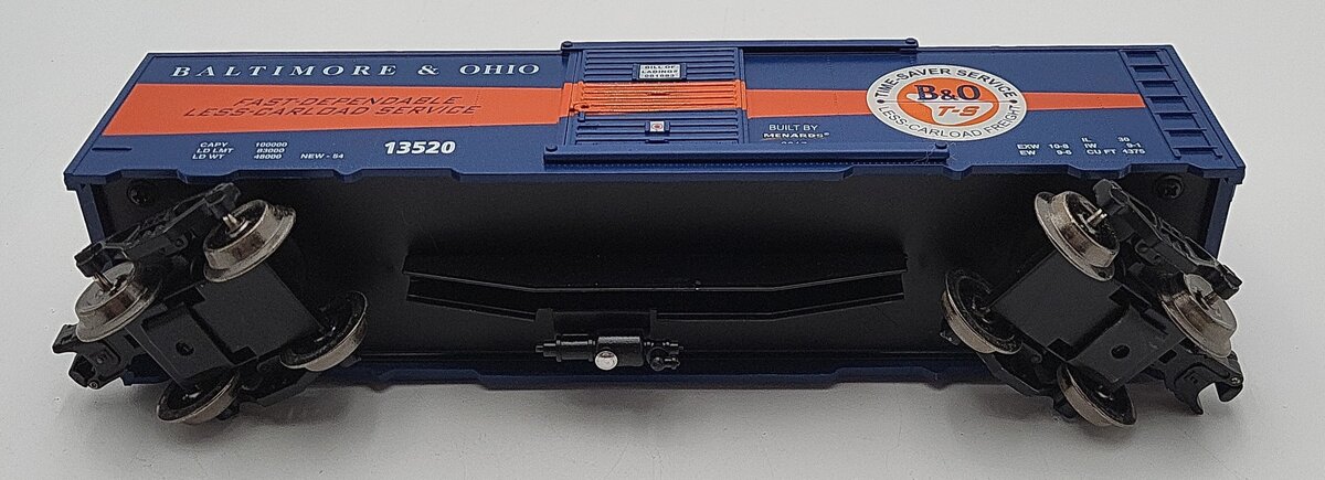 Menards 13764 O Gauge Baltimore & Ohio "Time Saver" Box Car EX
