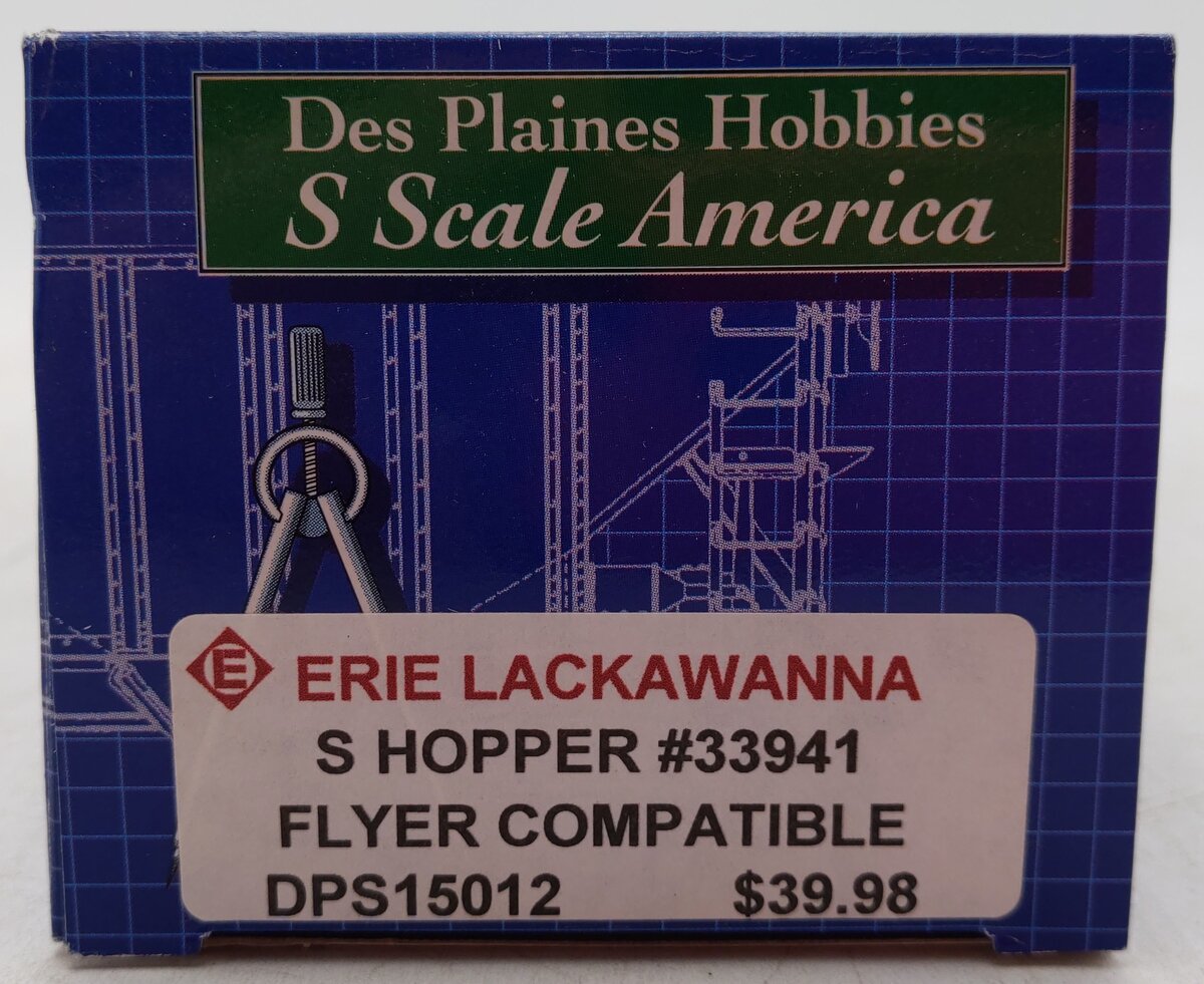 Des Plaines Hobbies DPS15012 S Scale Erie Lackawanna Hopper #33941 EX/Box