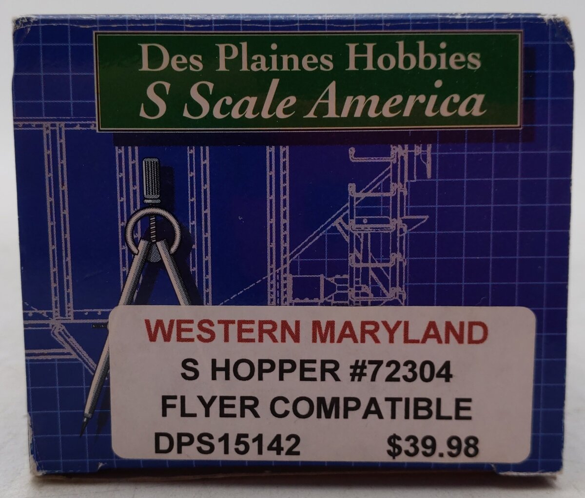 Des Plaines Hobbies 15142 S Scale Western Maryland 3-Bay Hopper #72304 EX/Box
