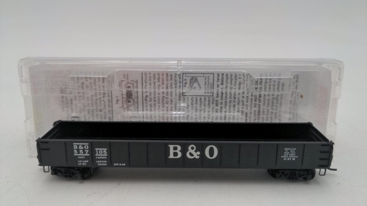 Micro-Trains 04851020 N B&O 50' Straight Side Gondola #557105 EX/Box