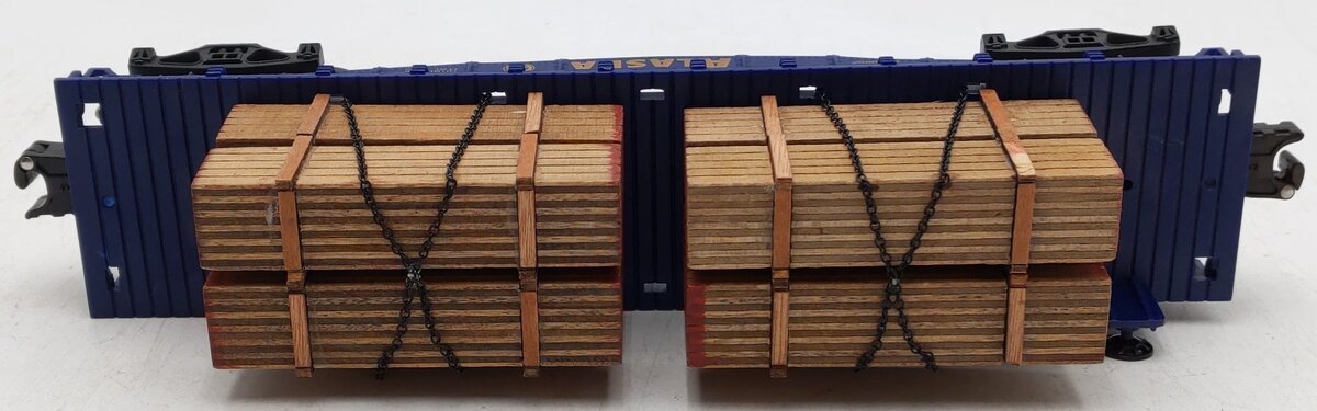 Menards 279-0840 O Gauge Alaska Flatcar W/ Lumber Load #2405 EX/Box