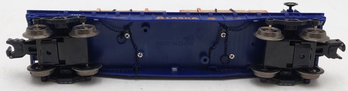 Menards 279-0840 O Gauge Alaska Flatcar W/ Lumber Load #2405 EX/Box