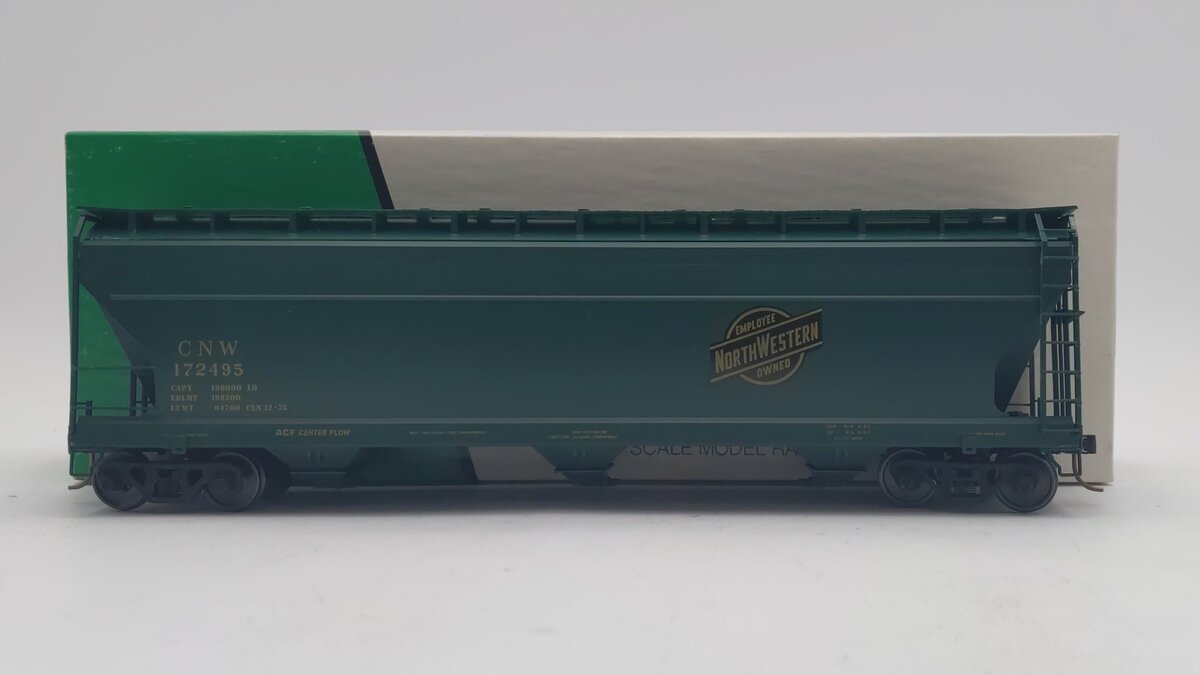 Pacific Rail CH-660 S Scale CNW 3-Bay Covered Hopper #172495 EX/Box