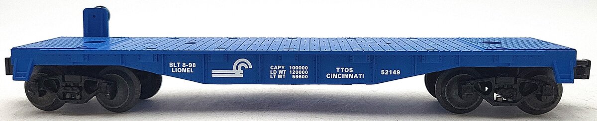 Lionel 6-52149 O Gauge TTOS 1998 Conrail Flatcar w/o Load LN/Box