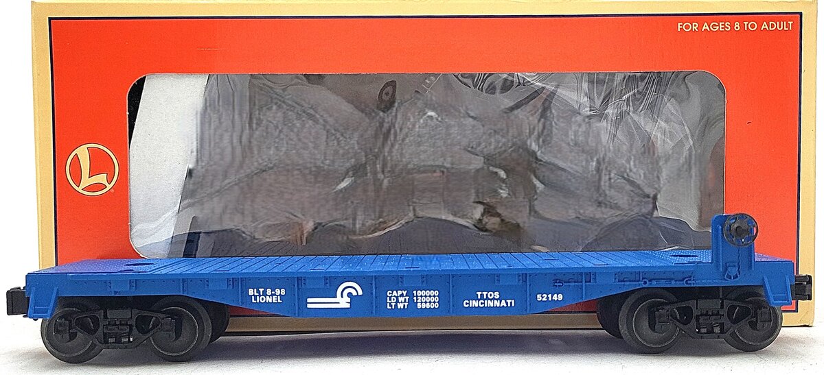 Lionel 6-52149 O Gauge TTOS 1998 Conrail Flatcar w/o Load LN/Box