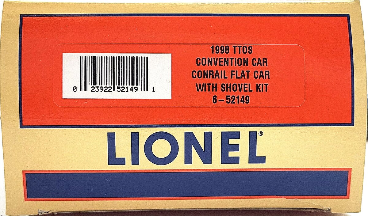 Lionel 6-52149 O Gauge TTOS 1998 Conrail Flatcar w/o Load LN/Box