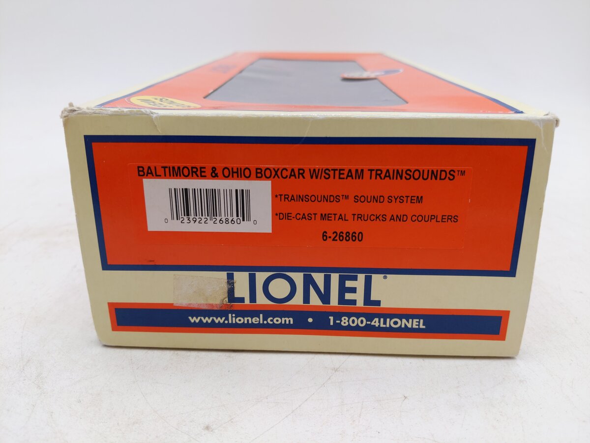Lionel 6-26860 O Gauge B&O Box Car #466035 w/ Sound VG/Box