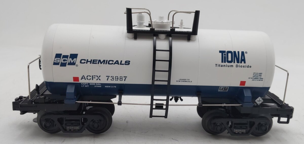 MTH 20-96030 O SCM Chemicals Tank Car #73987 EX